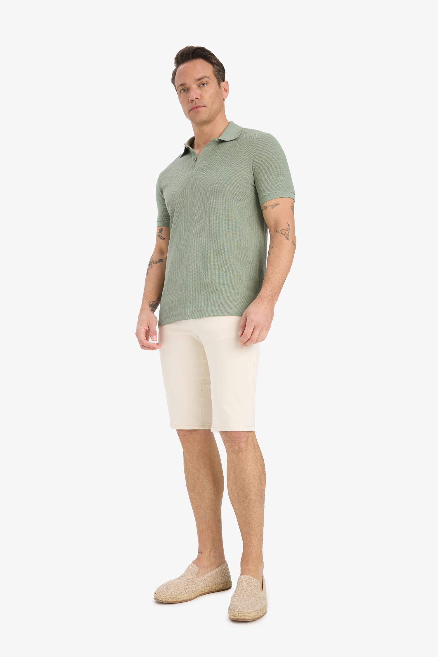 Slim Fit Slim Cut Jean Bermuda