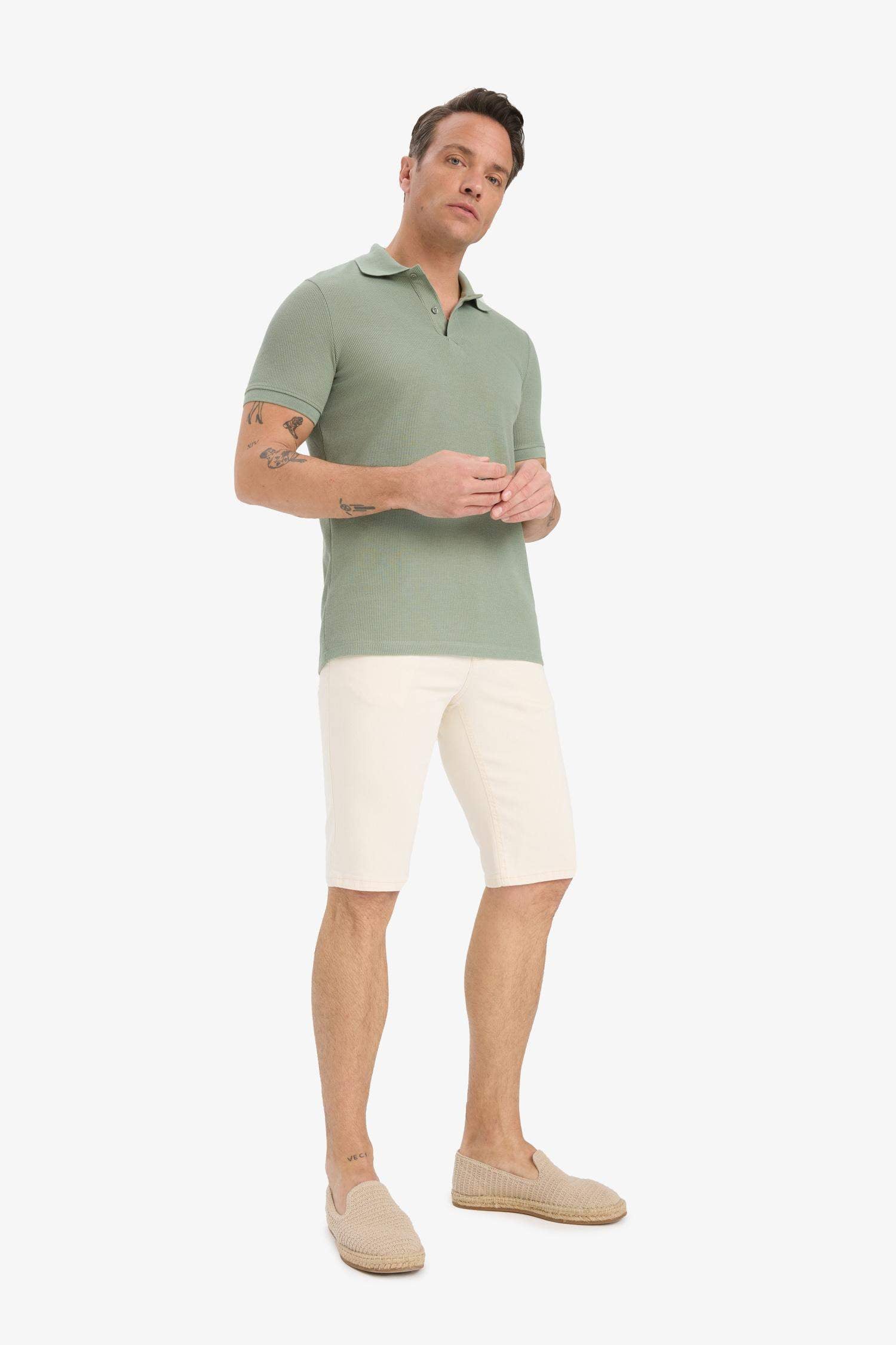 Slim Fit Slim Cut Jean Bermuda