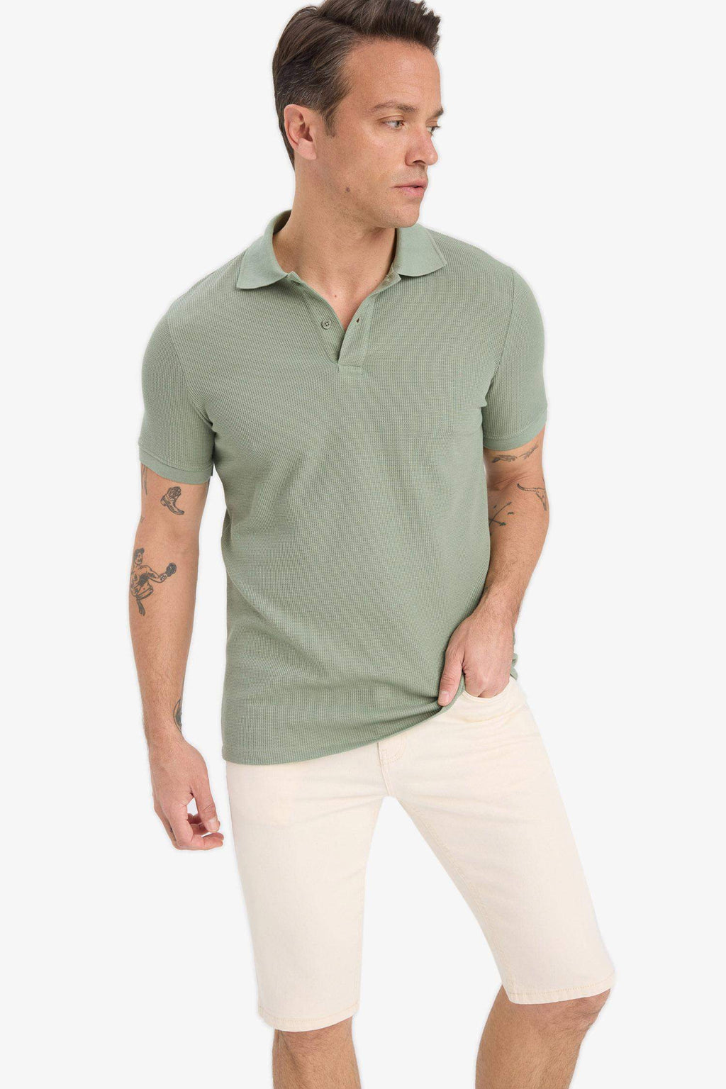 Slim Fit Slim Cut Jean Bermuda