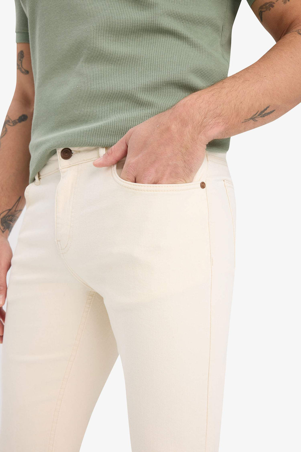 Slim Fit Slim Cut Jean Bermuda