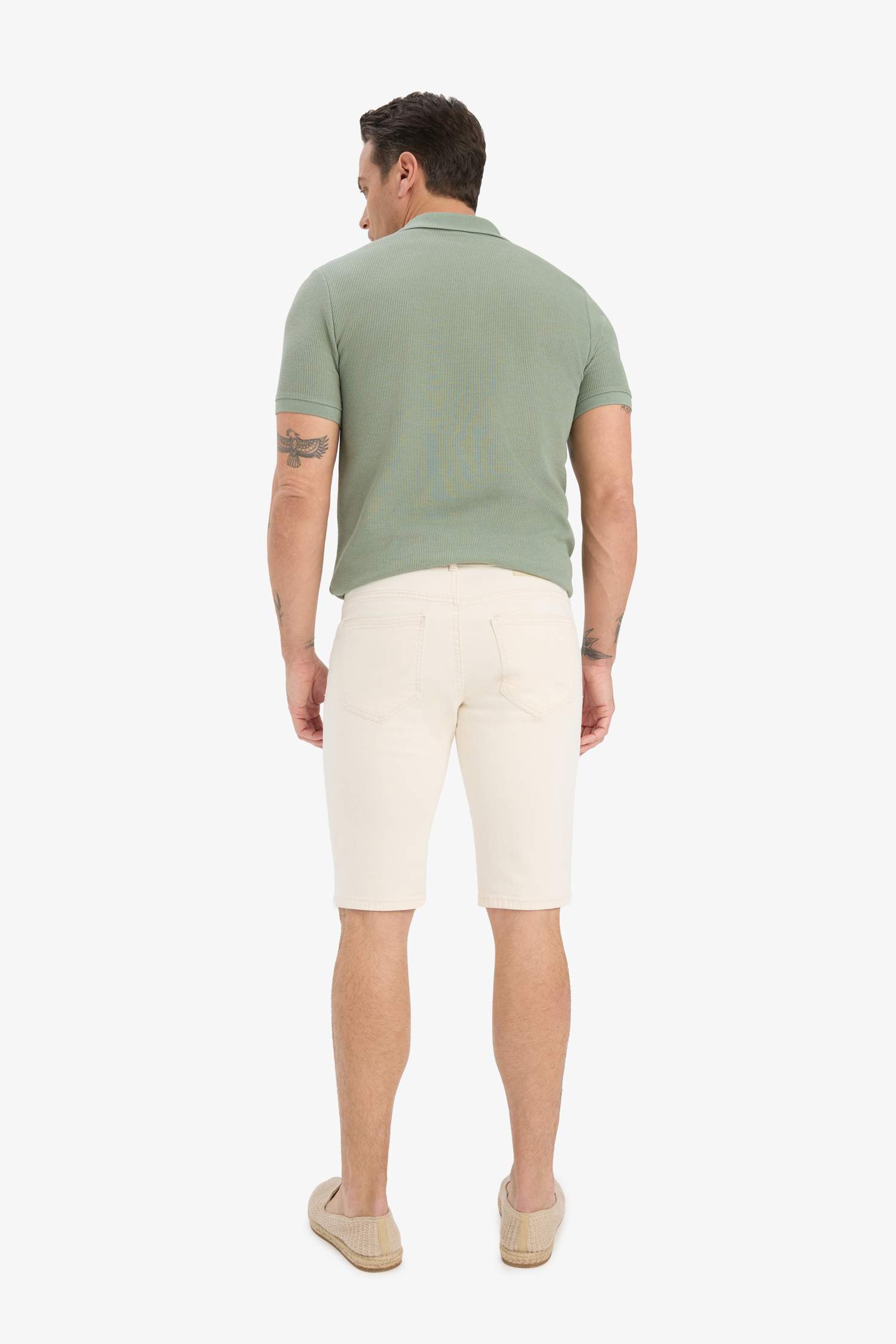 Slim Fit Slim Cut Jean Bermuda