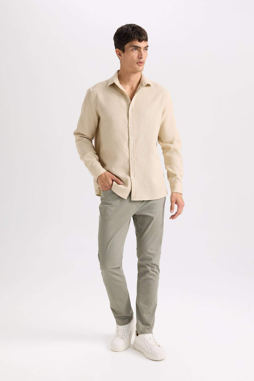 Super Skinny Hem Gabardine Chino Pants