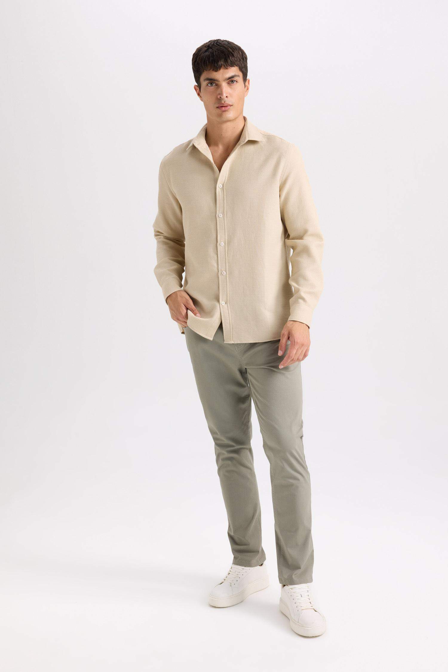 Super Skinny Hem Gabardine Chino Pants