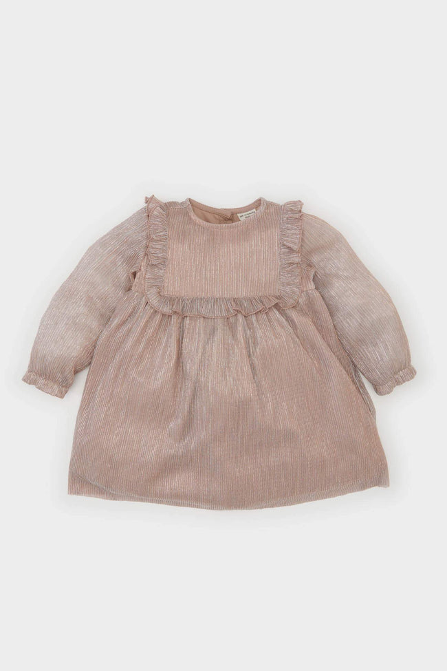 Baby Girl Long Sleeve Chiffon Dress Hover Image