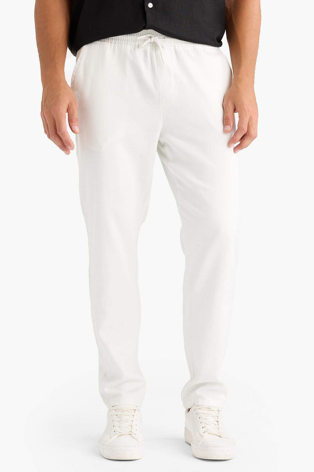 Summer Jogger Pants Basic Straight Pockets Tight Leg