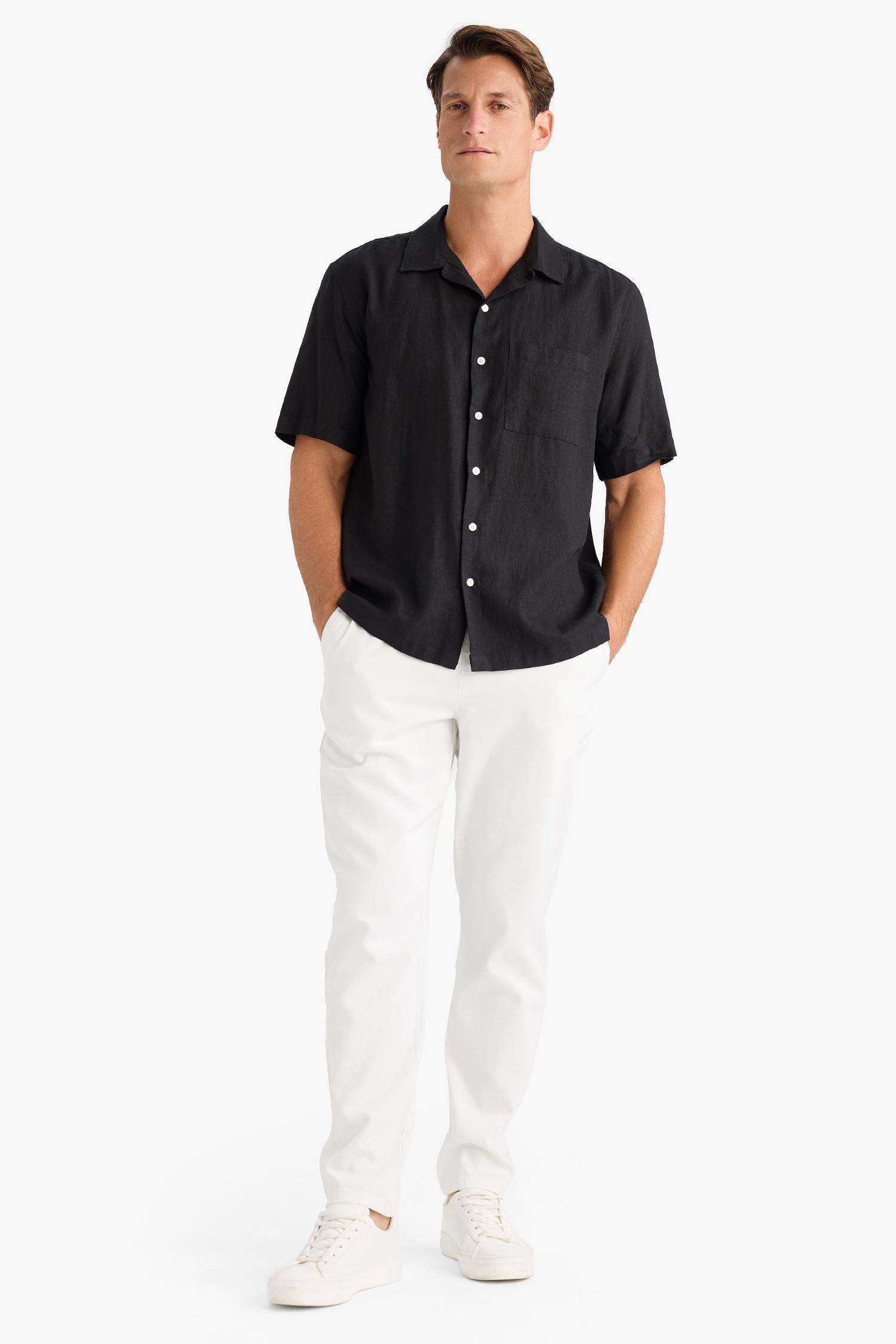 Summer Jogger Pants Basic Straight Pockets Tight Leg