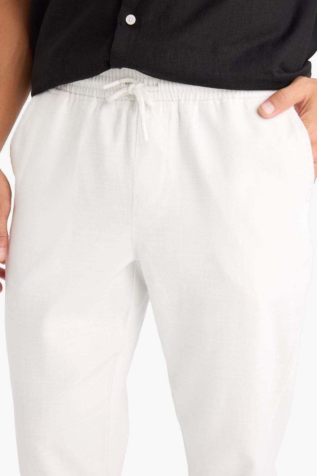 Summer Jogger Pants Basic Straight Pockets Tight Leg