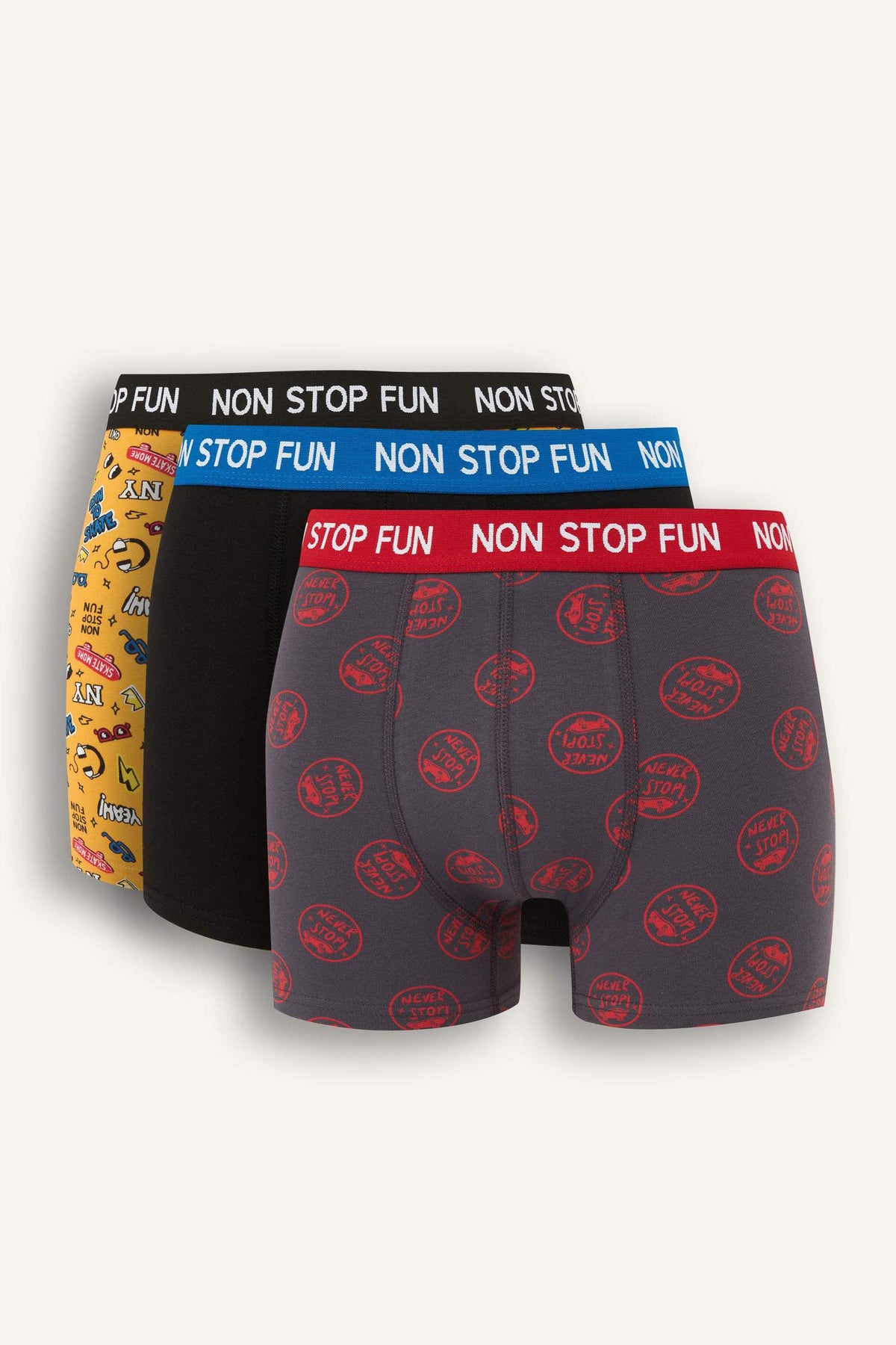 Regular Fit Patterned 3-Pack Boxer