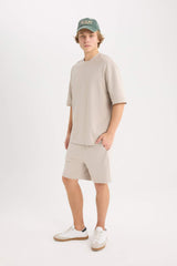 Loose Fit Crew Neck Heavy Fabric Basic T-Shirt