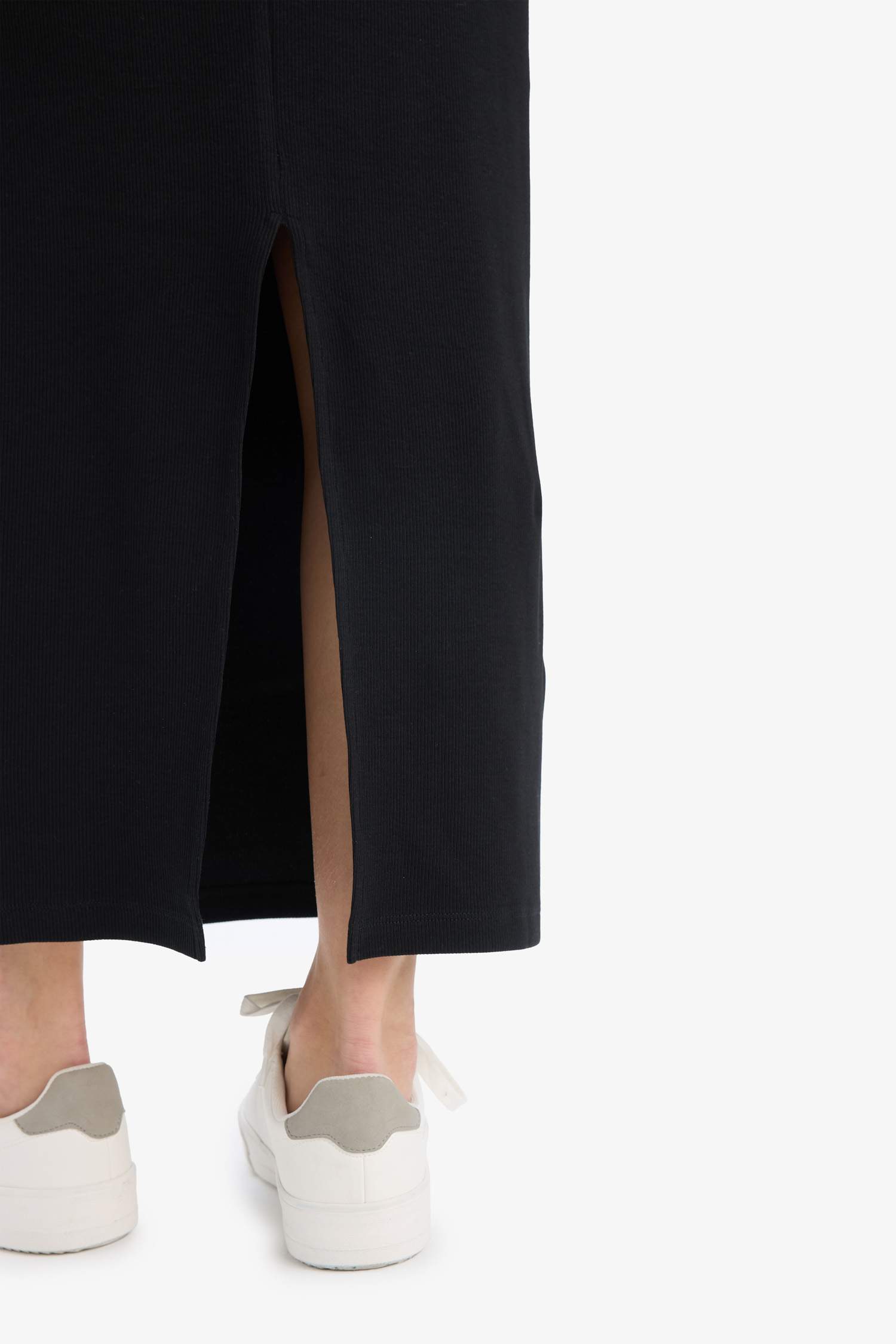 Bodycon Halter Neck Ribbed Camisole Strap Maxi Dress