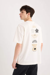 Oversize Fit Crew Neck Printed T-Shirt