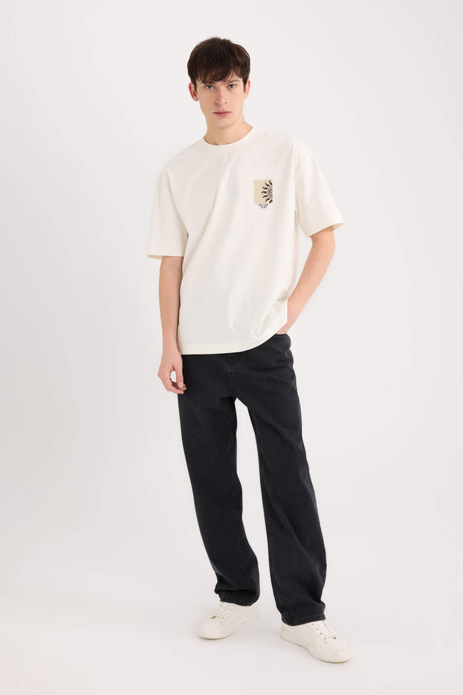 Oversize Fit Crew Neck Printed T-Shirt Main Image