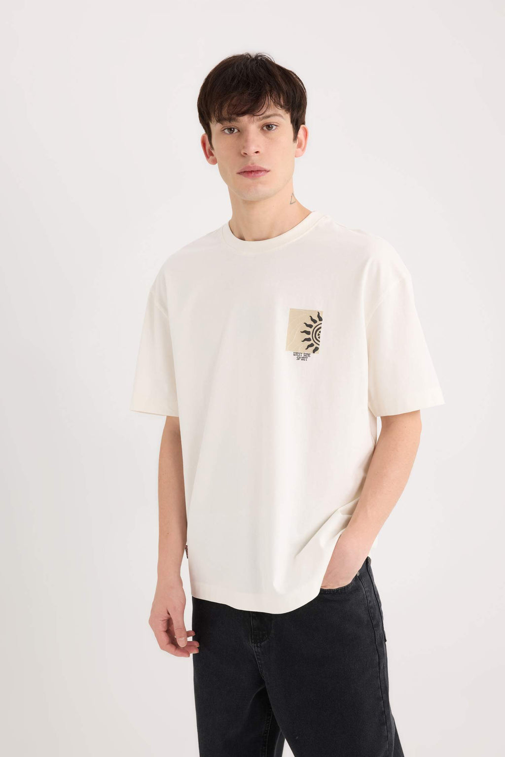 Oversize Fit Crew Neck Printed T-Shirt