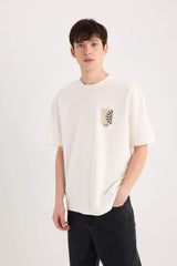 Oversize Fit Crew Neck Printed T-Shirt