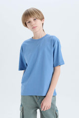 Boy Oversize Fit Crew Neck Basic T-Shirt