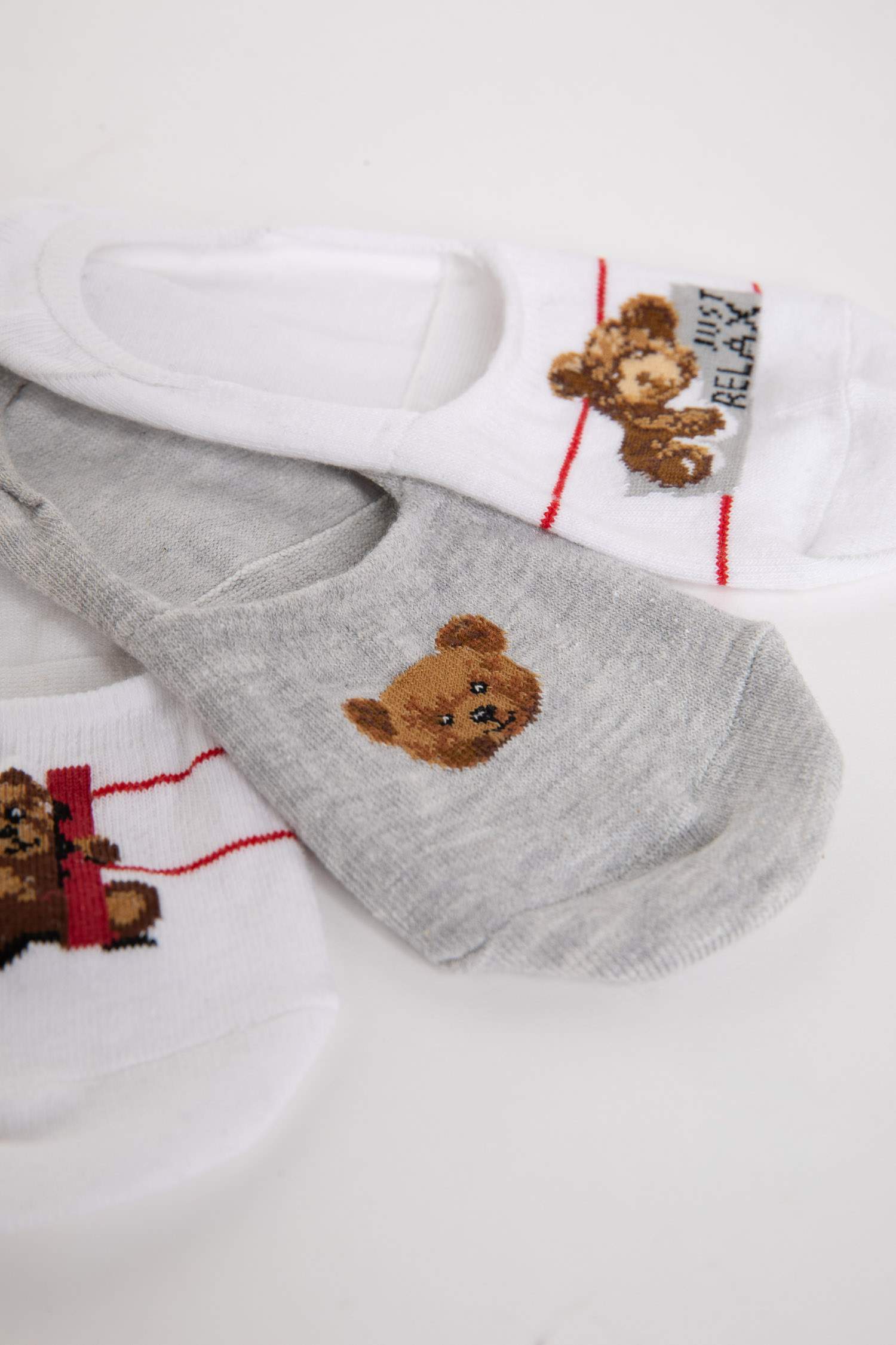 Women Animal Patterned 3-Pack Cotton Ballerina Socks