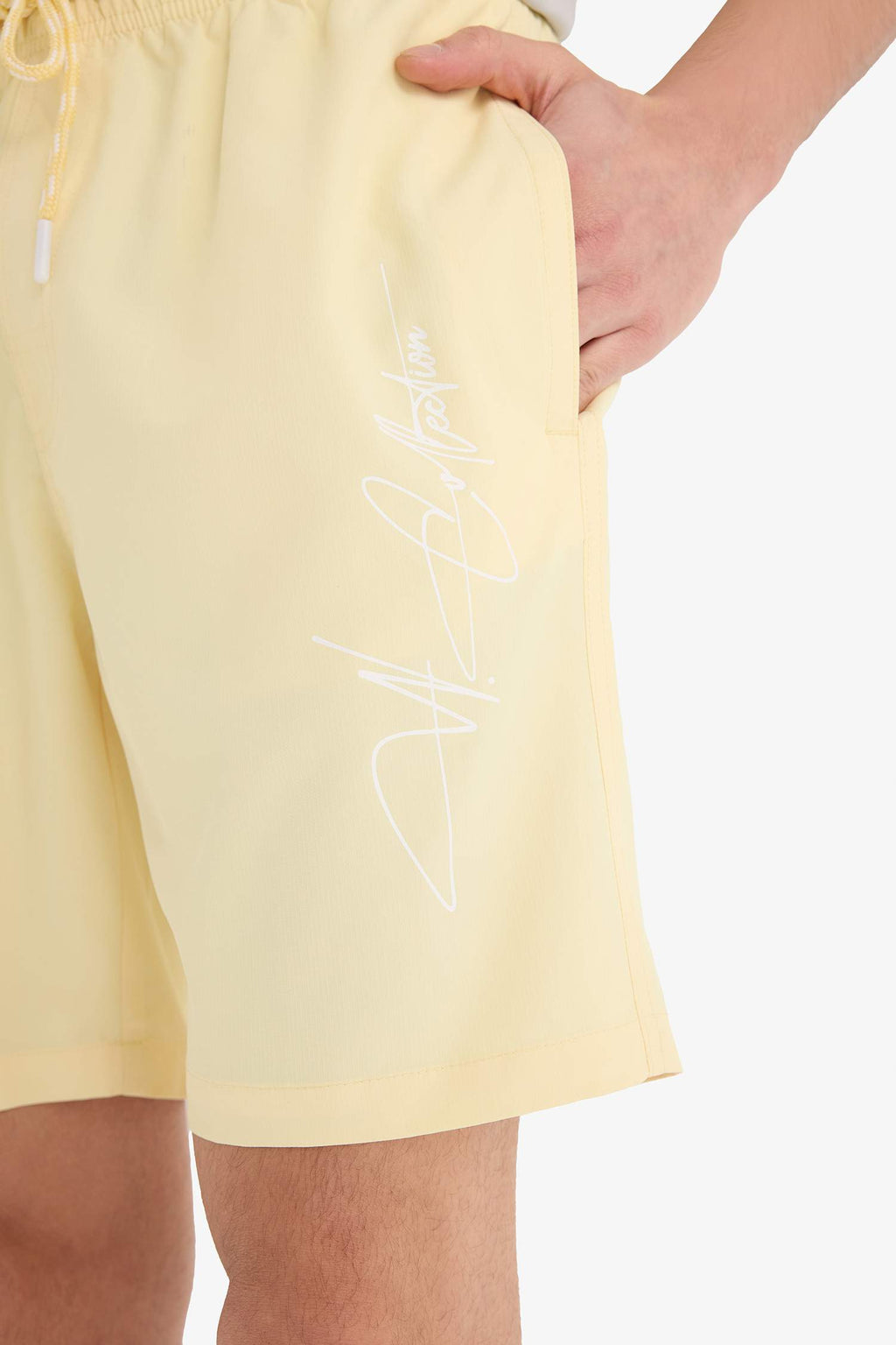 Regular Fit Mesh Lined Short Length Swim Shorts