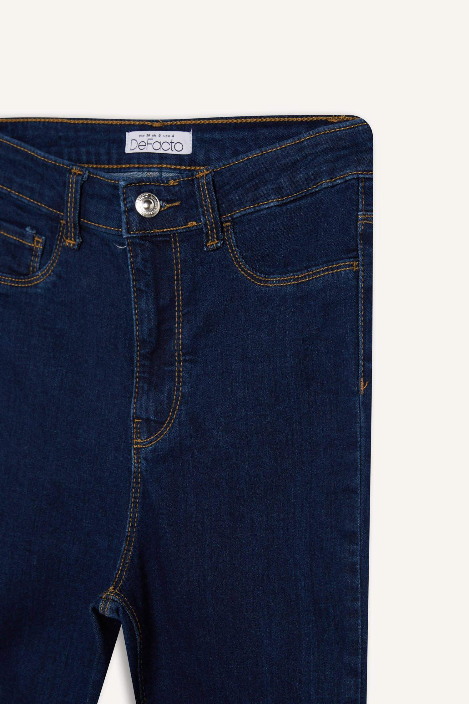 Jegging High Waist Wrist Size Tight Legs Basic Straight Jean Pants