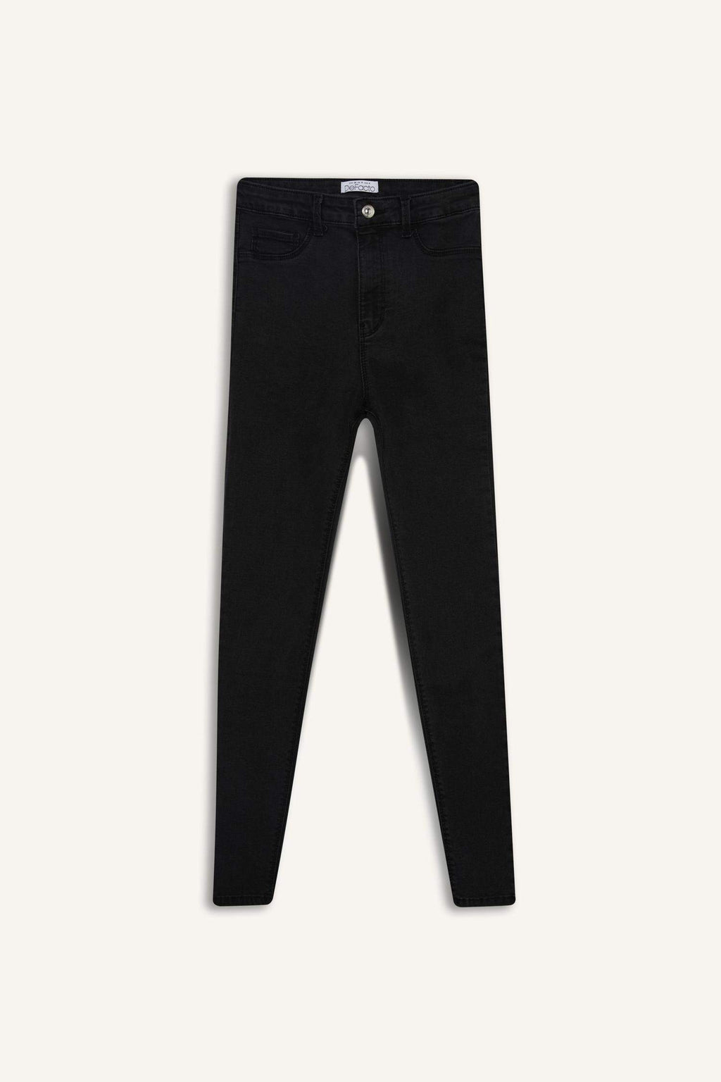 Jegging High Waist Wrist Size Tight Legs Basic Straight Jean Pants