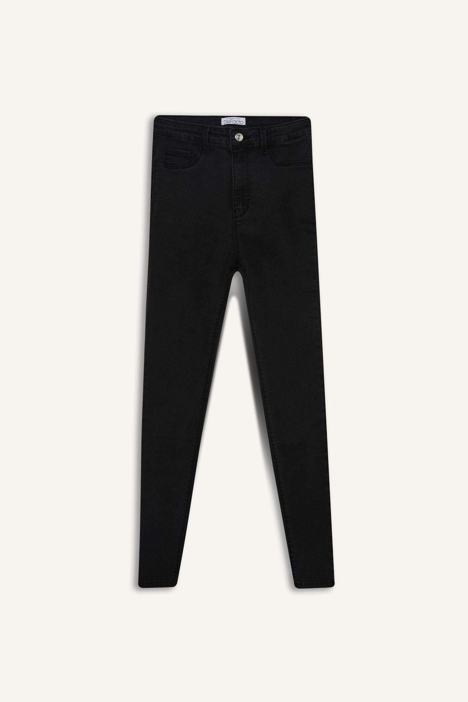 Jegging High Waist Wrist Size Tight Legs Basic Straight Jean Pants