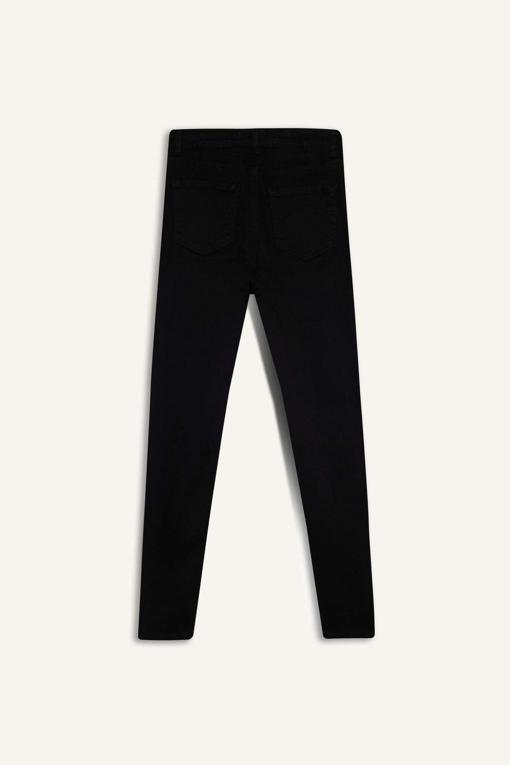 Jegging High Waist Wrist Size Tight Legs Basic Straight Jean Pants