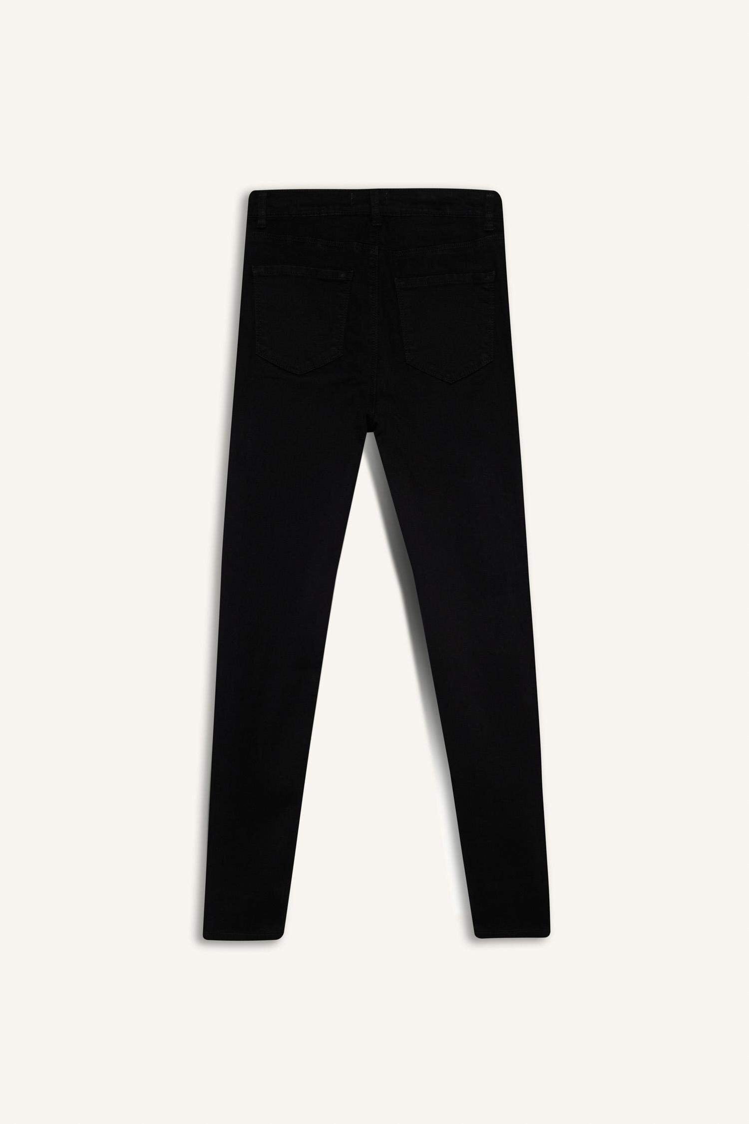 Jegging High Waist Wrist Size Tight Legs Basic Straight Jean Pants