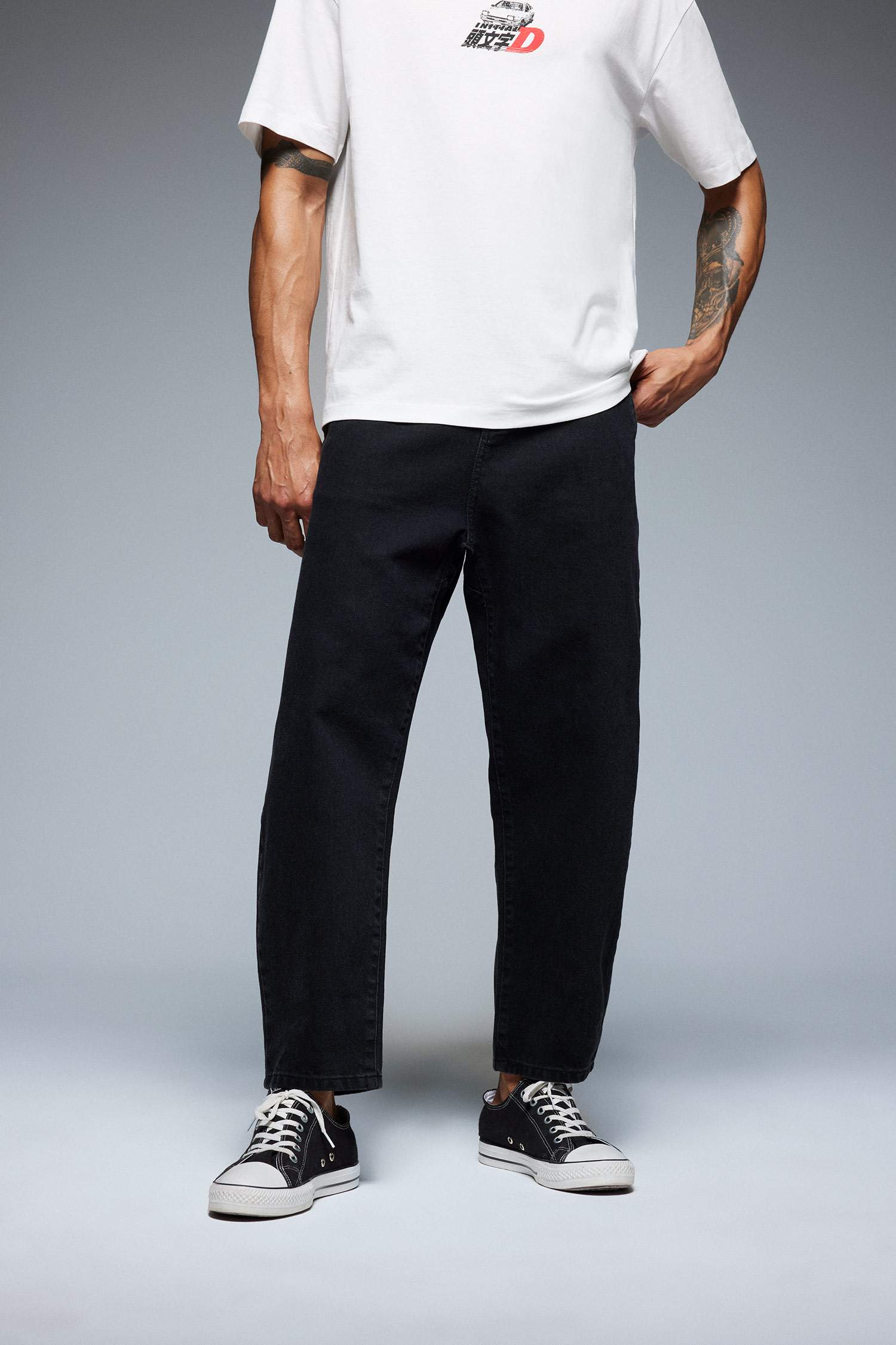 Relaxed Slouchy Fit Skinny Leg Jeans