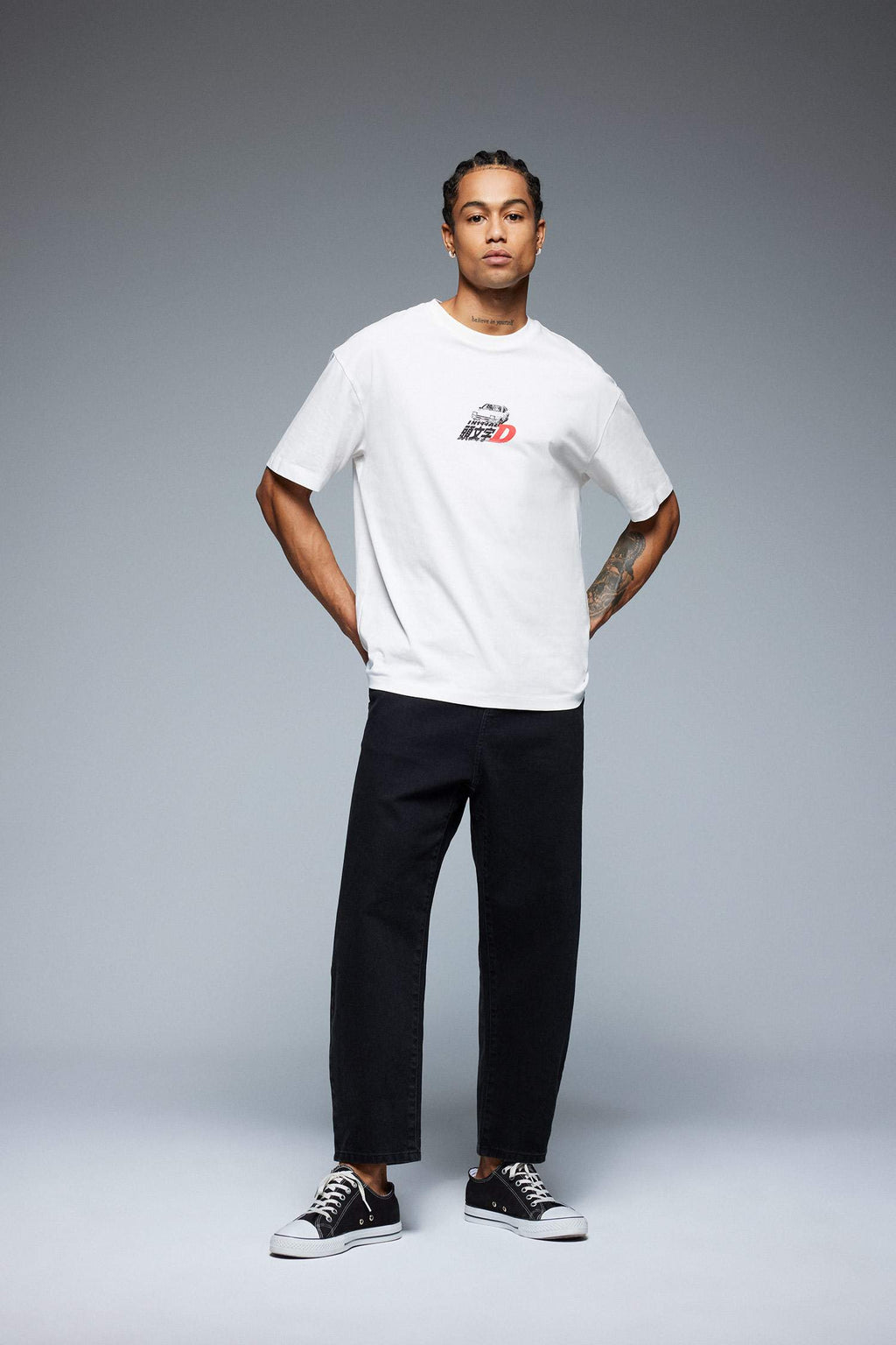 Relaxed Slouchy Fit Skinny Leg Jeans