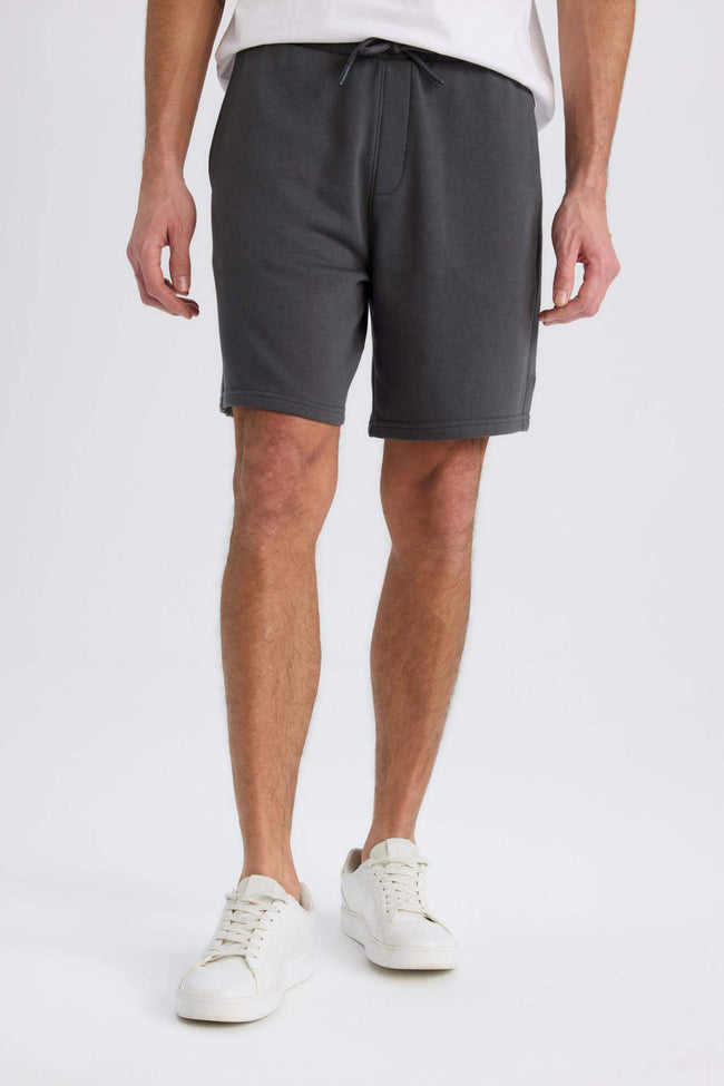 Regular Fit Straight Leg Basic Shorts Hover Image