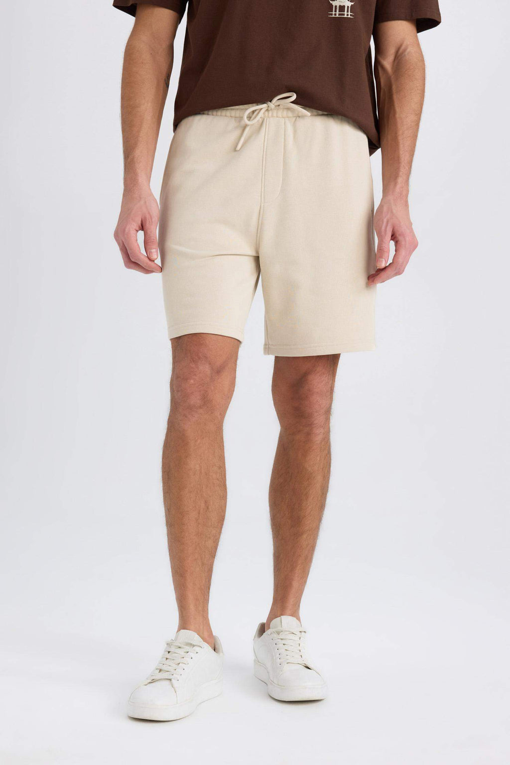 Regular Fit Straight Leg Basic Shorts
