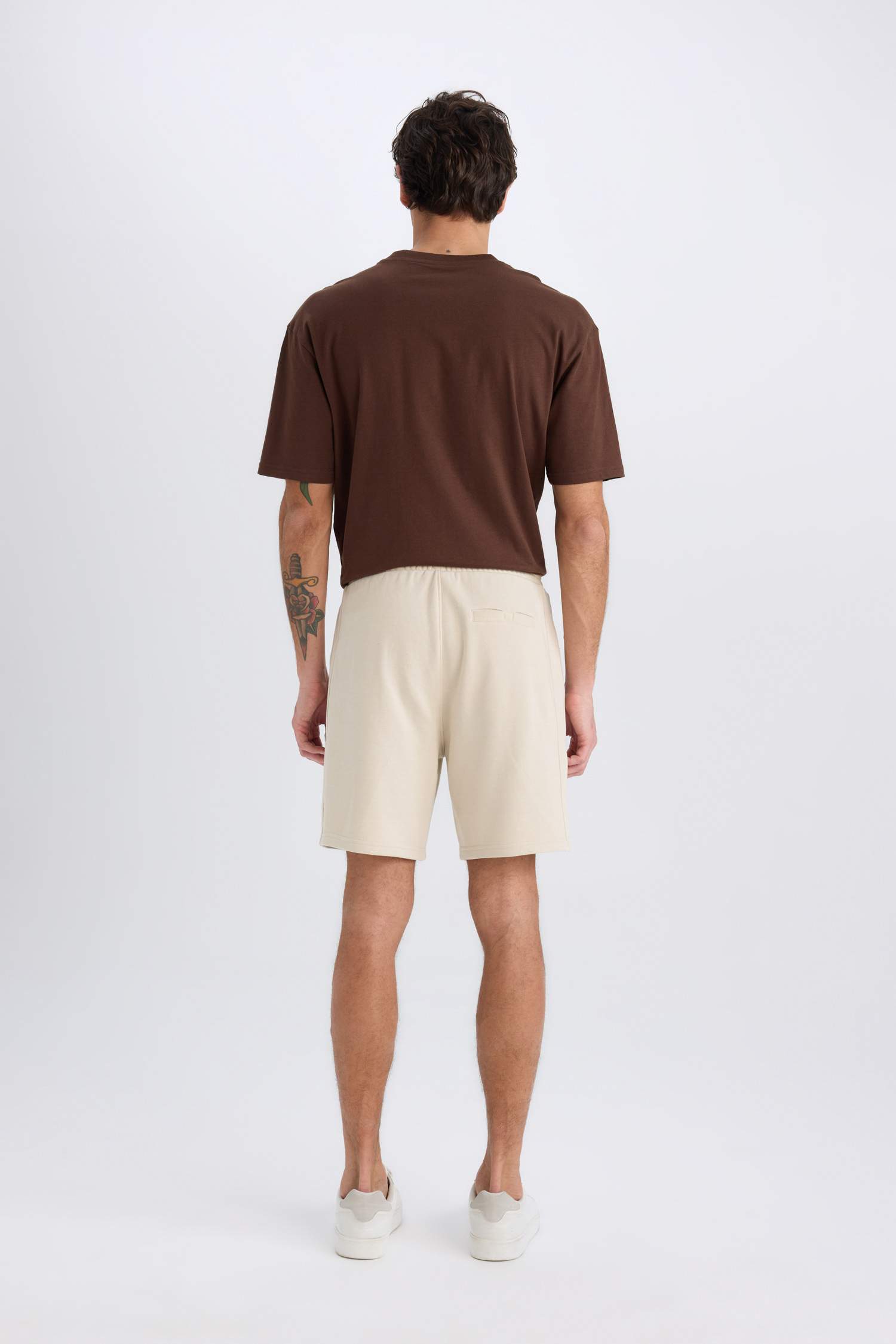 Regular Fit Straight Leg Basic Shorts