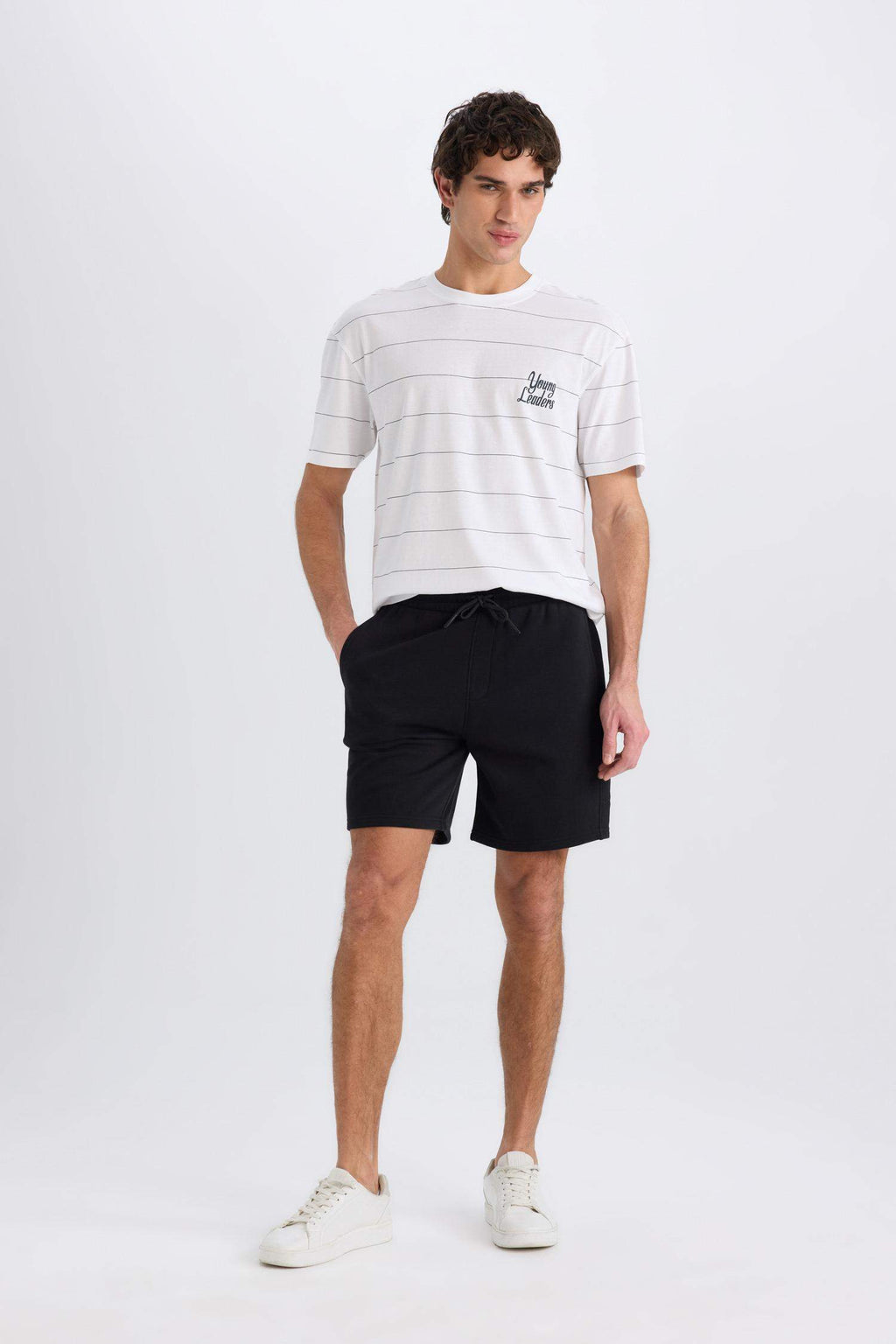 Regular Fit Straight Leg Basic Shorts