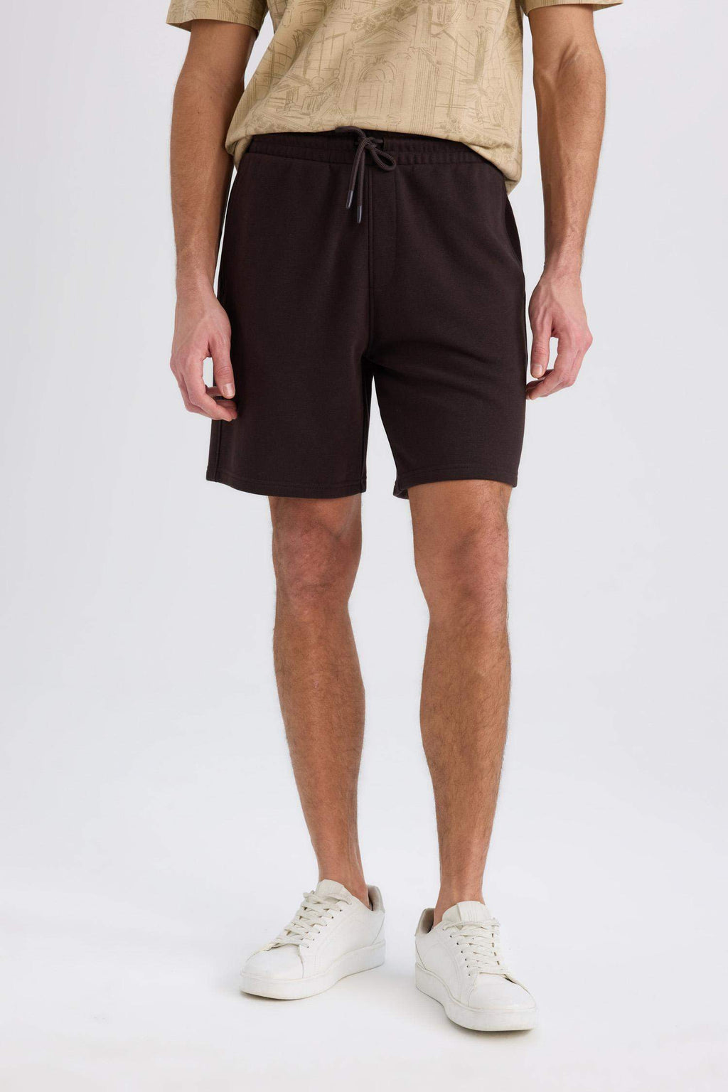 Regular Fit Straight Leg Basic Shorts