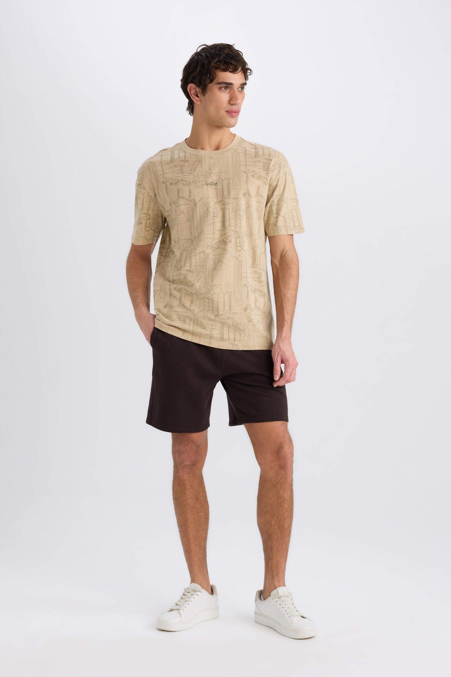 Regular Fit Straight Leg Basic Shorts