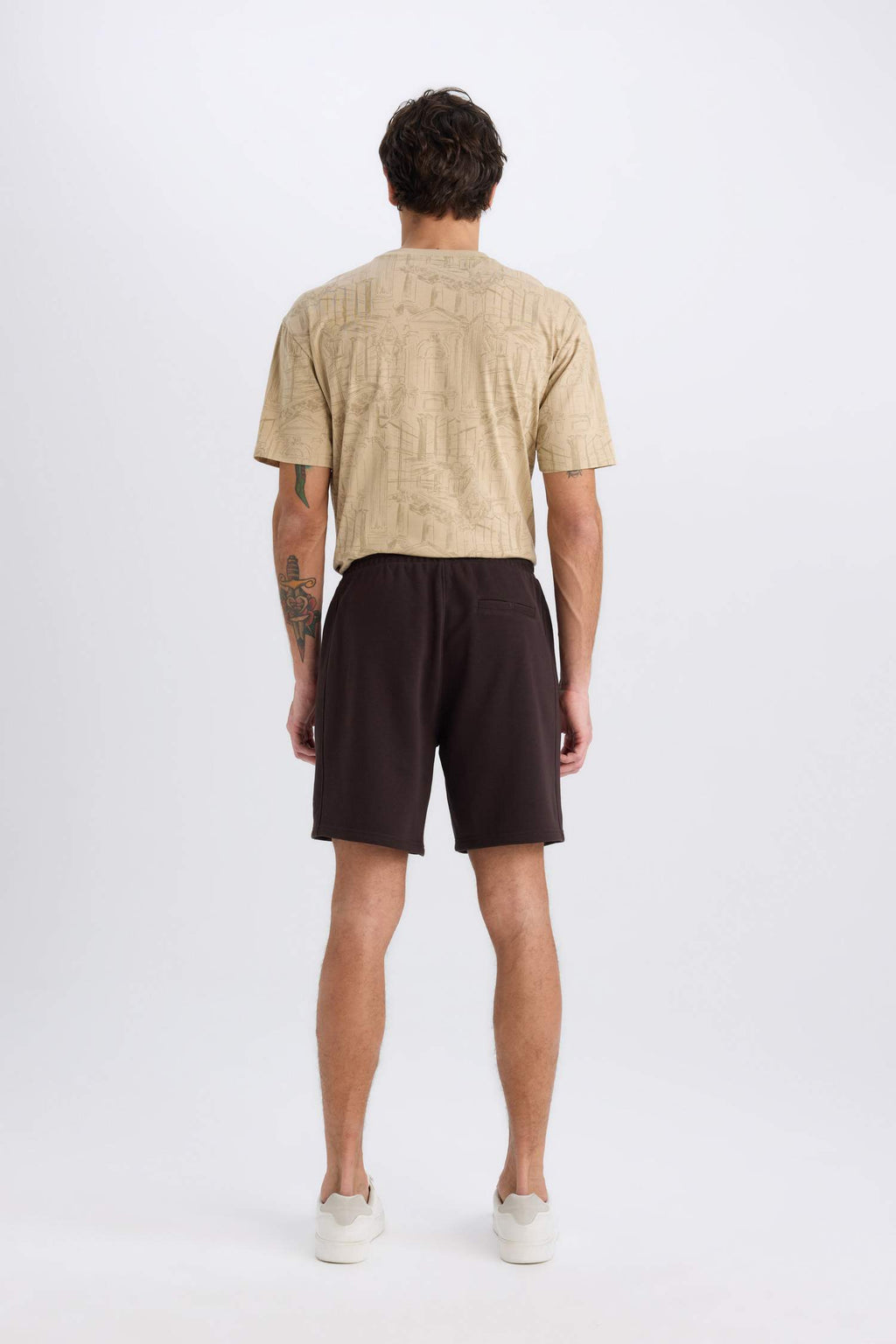 Regular Fit Straight Leg Basic Shorts