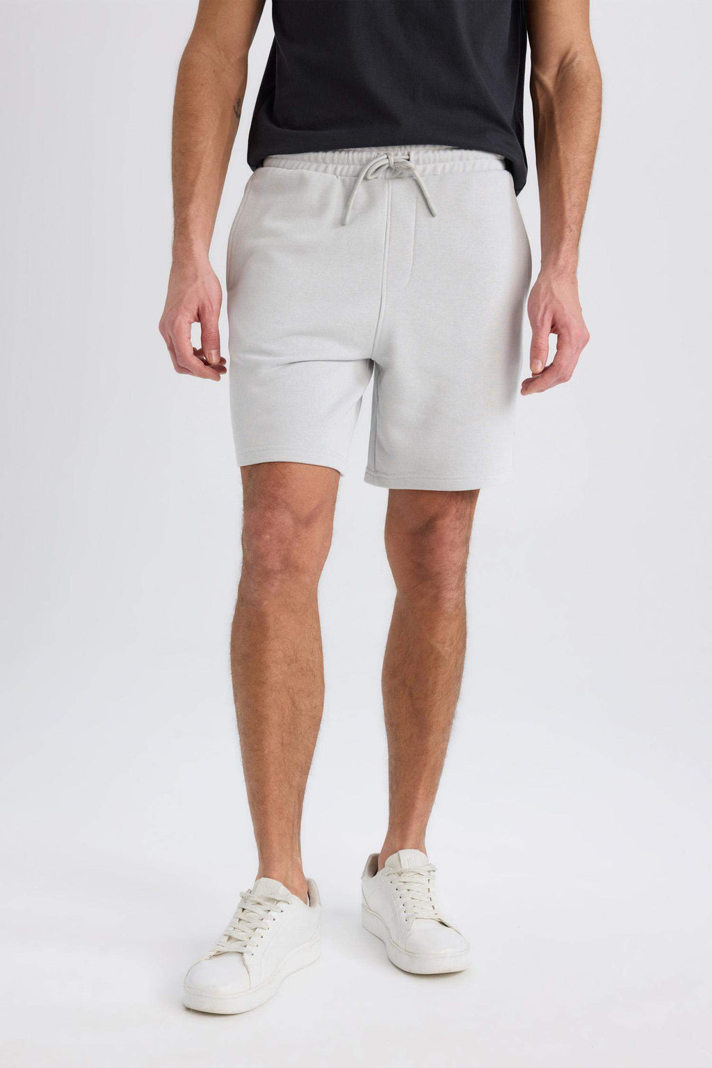 Regular Fit Straight Leg Basic Shorts