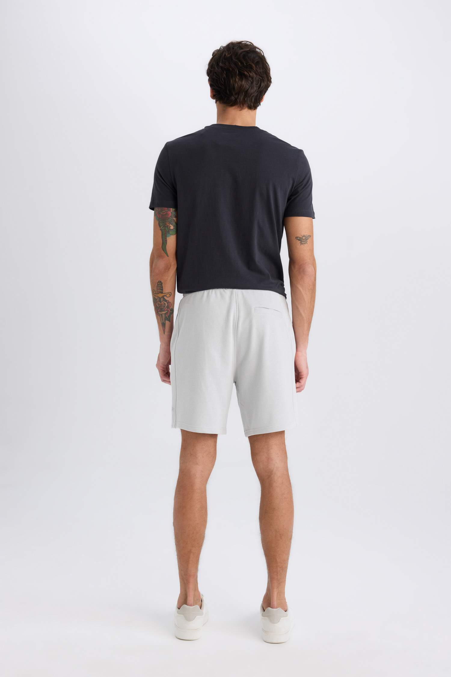 Regular Fit Straight Leg Basic Shorts