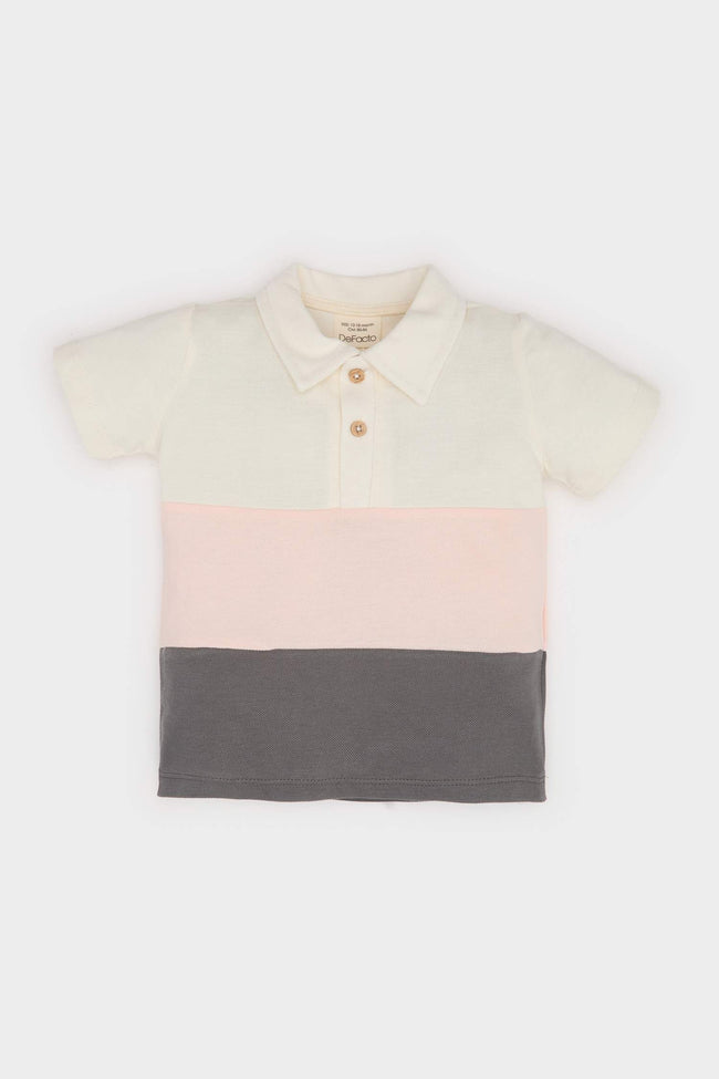 Pike Short Sleeve Polo T-Shirt with Baby Baby Color Block Main Image