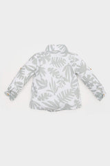 Baby Tropical Patterned Flam Poplin Long Sleeve Shirt