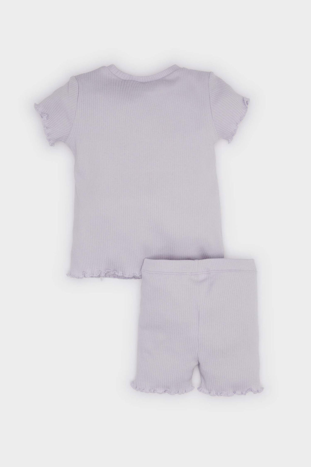 Baby Girl Ribbed Camisole T-Shirt Shorts 2 Piece Set