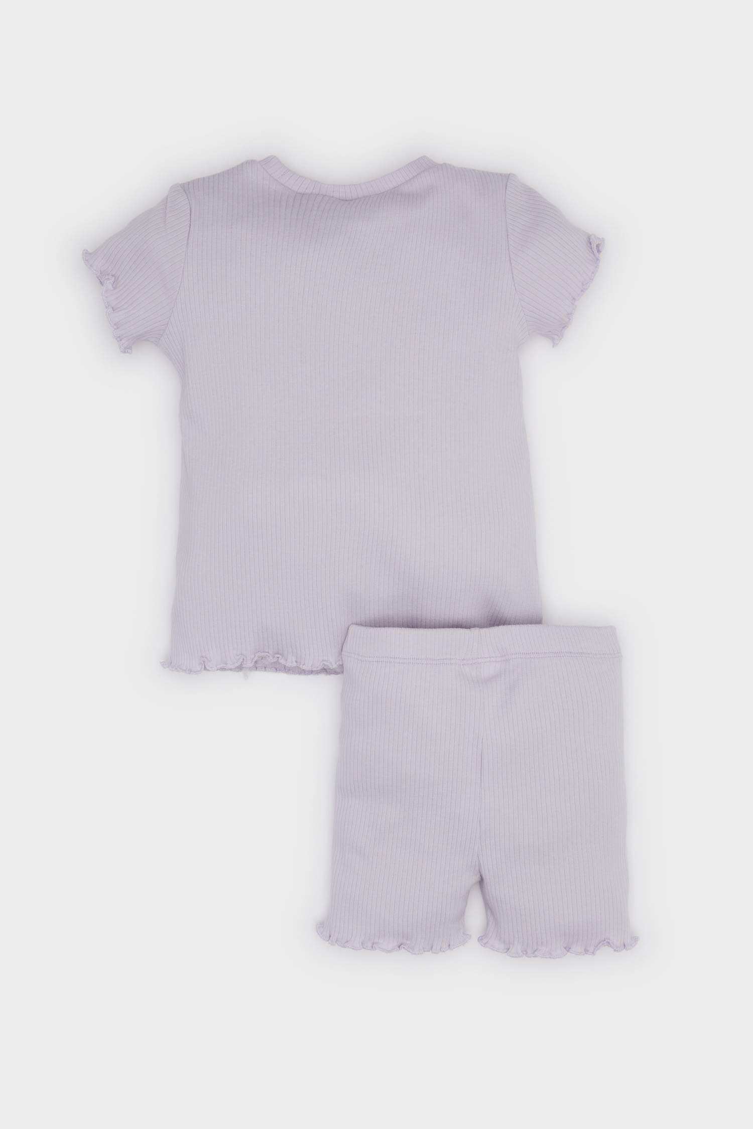 Baby Girl Ribbed Camisole T-Shirt Shorts 2 Piece Set