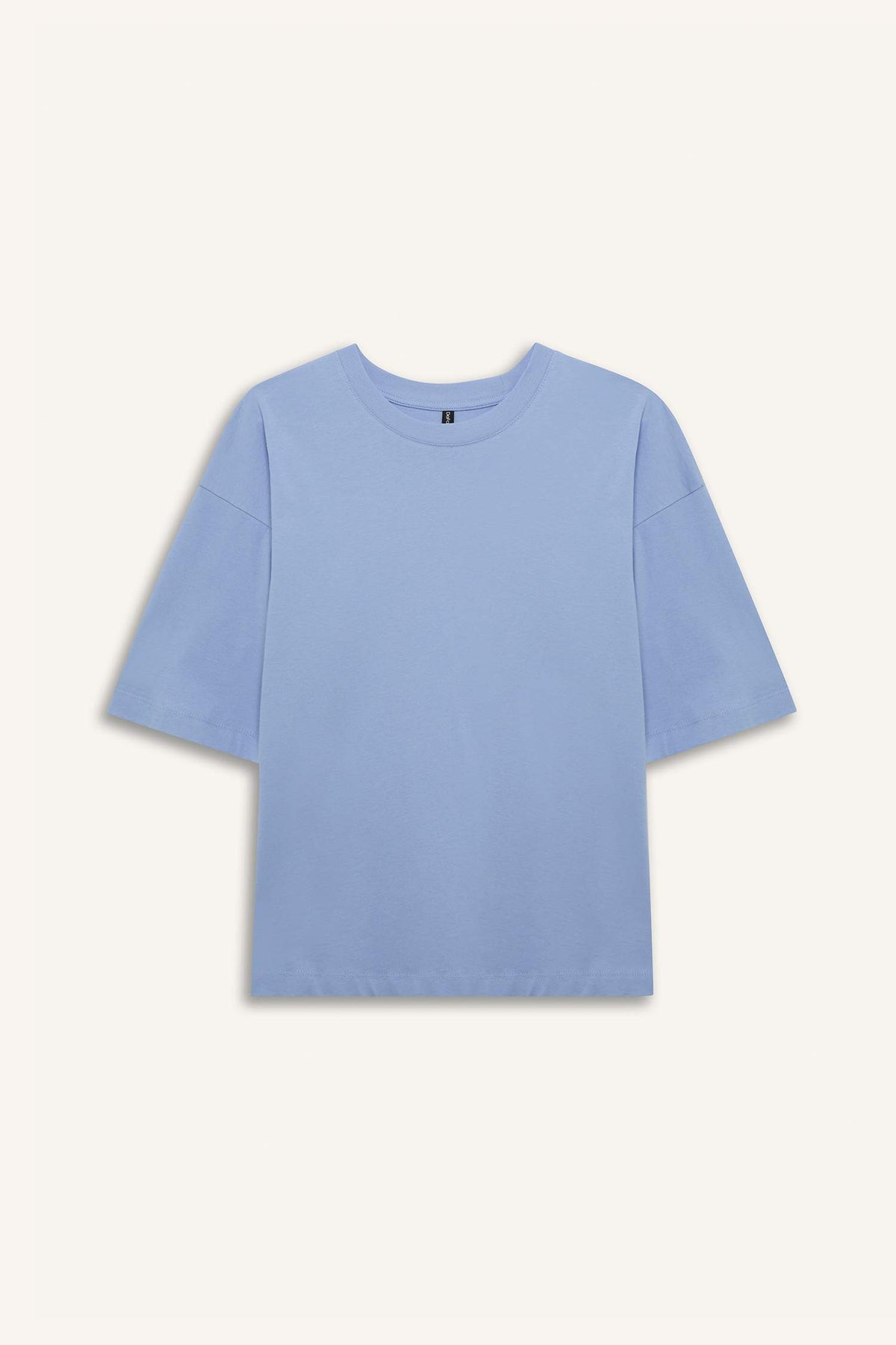 Oversize Fit Crew Neck Basic Jersey T-Shirt