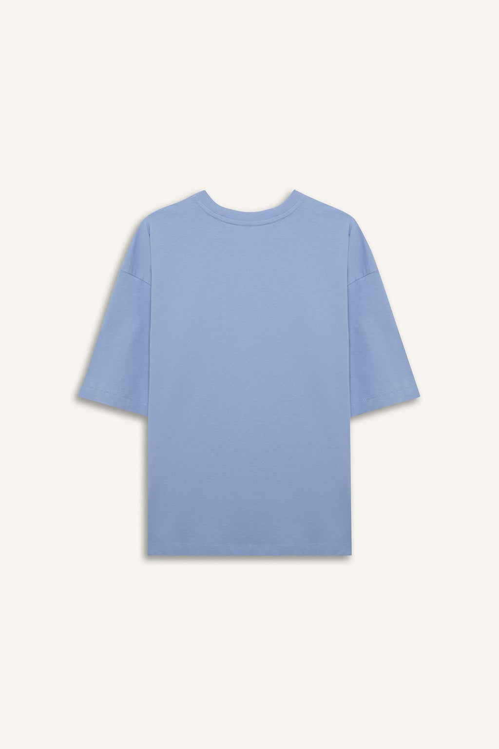Oversize Fit Crew Neck Basic Jersey T-Shirt