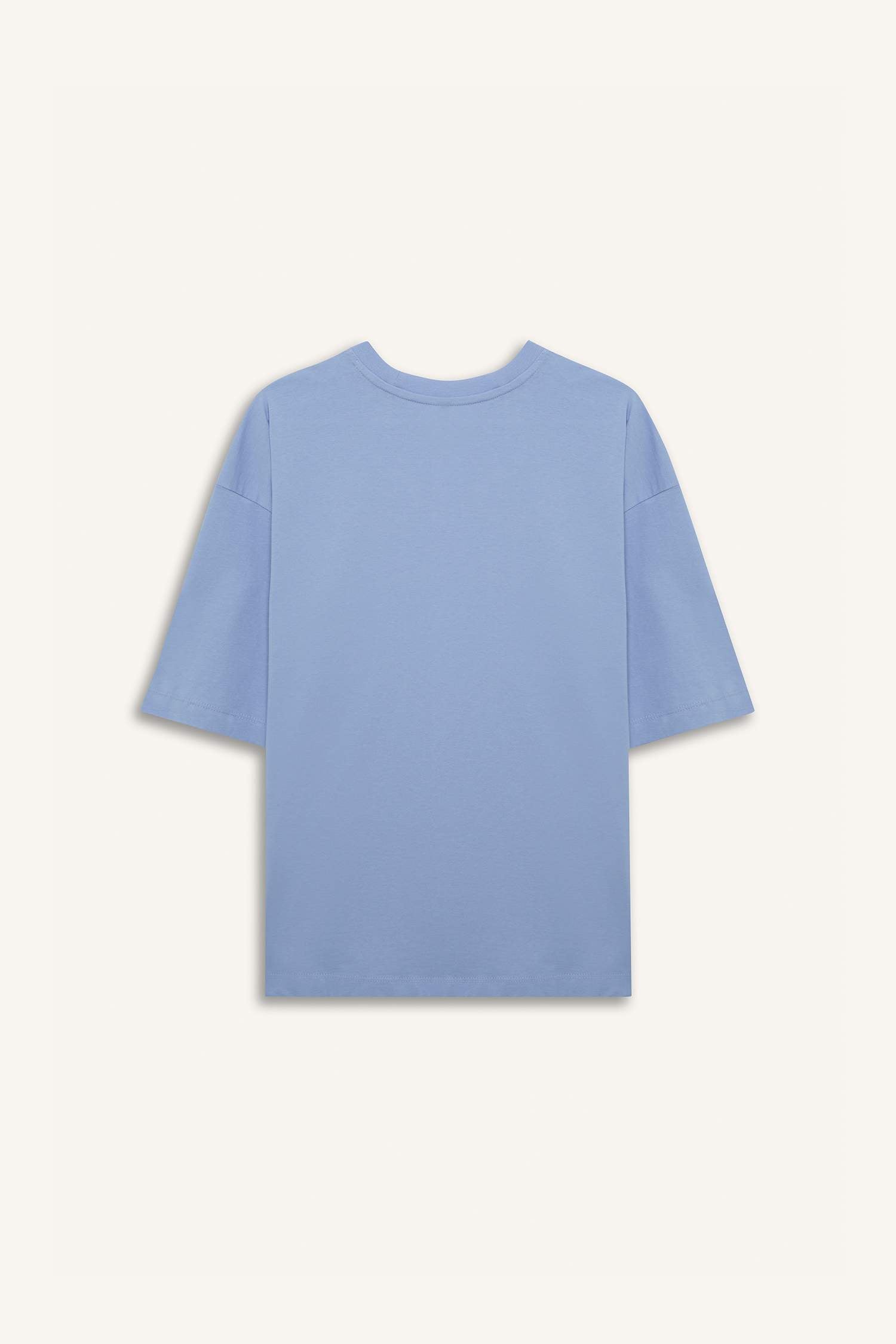 Oversize Fit Crew Neck Basic Jersey T-Shirt