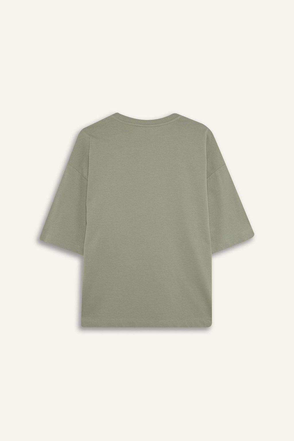 Oversize Fit Crew Neck Basic Jersey T-Shirt