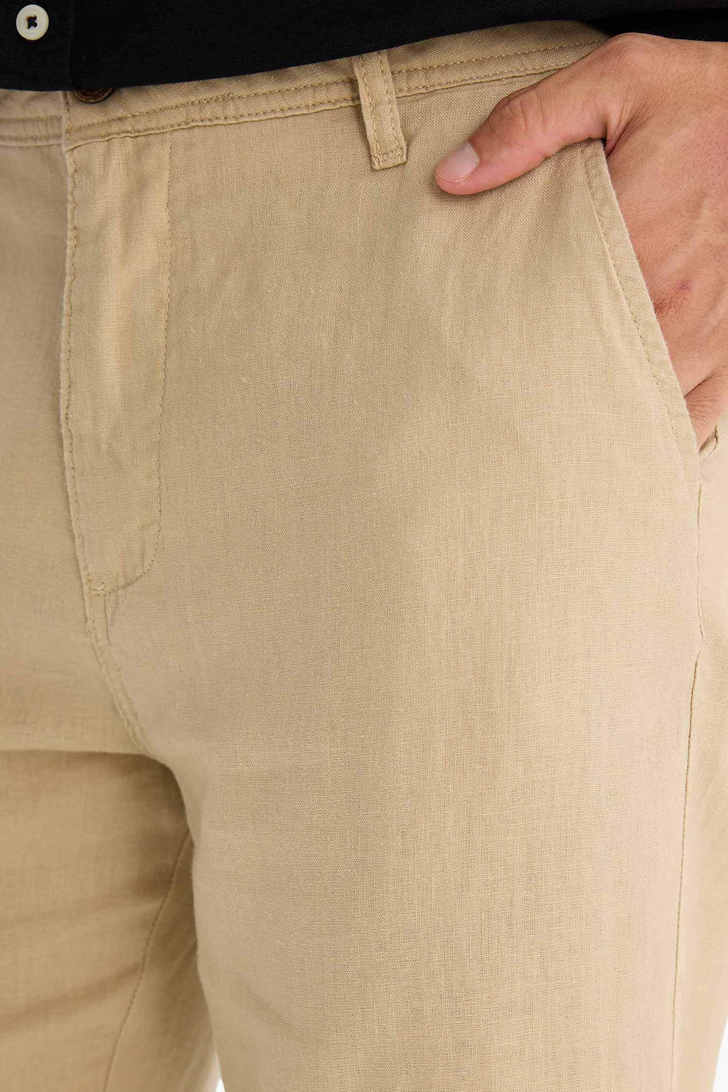 100% Linen Relax Fit Comfortable Cut Straight Leg Summer Trousers