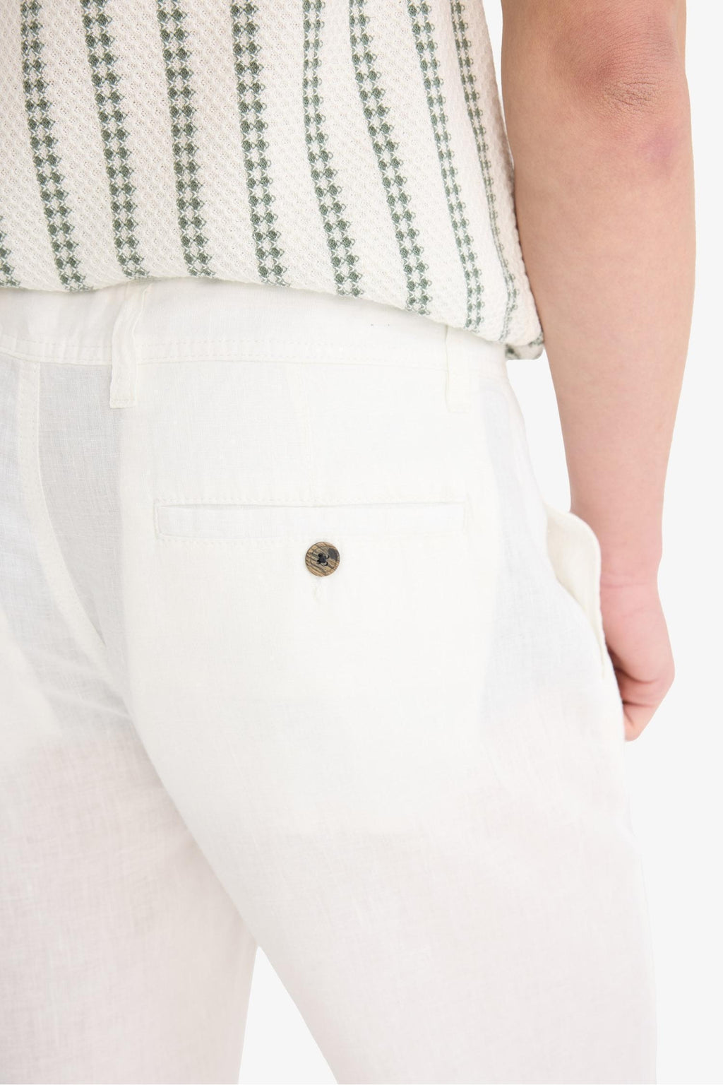 100% Linen Relax Fit Comfortable Cut Straight Leg Summer Trousers