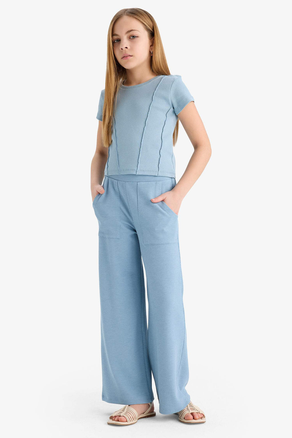 Girls Wide Wide Wide Paddle Waisted Rubber Tracksuit