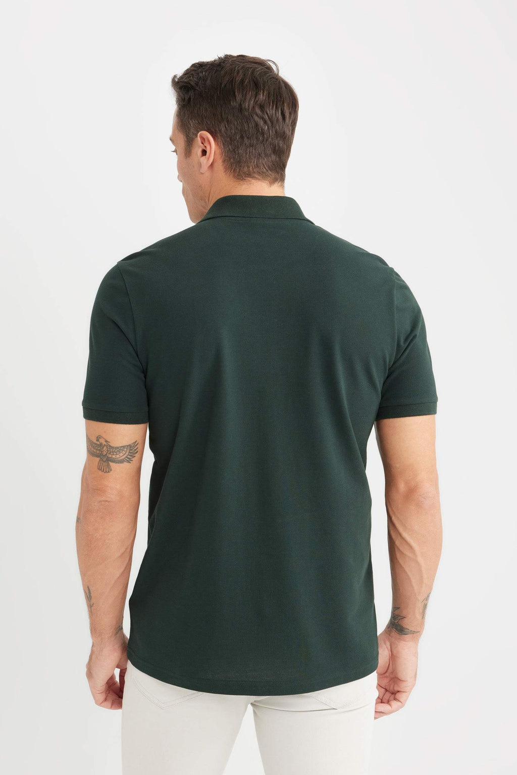 Regular Fit Polo Collar Pique Polo T-Shirt