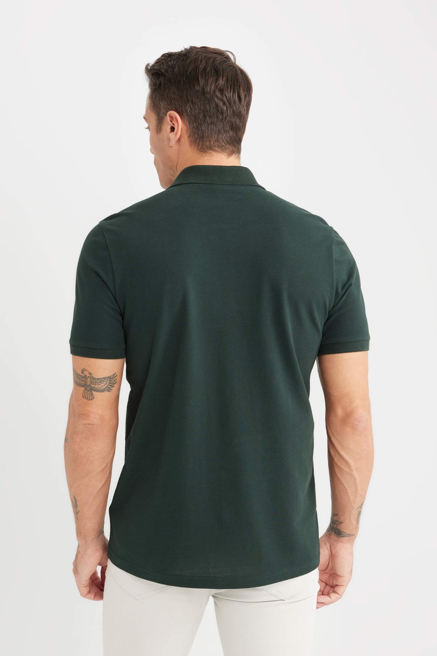 Regular Fit Polo Collar Pique Polo T-Shirt
